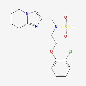 molecular formula C17H22ClN3O3S B6873816 N-[2-(2-chlorophenoxy)ethyl]-N-(5,6,7,8-tetrahydroimidazo[1,2-a]pyridin-2-ylmethyl)methanesulfonamide 