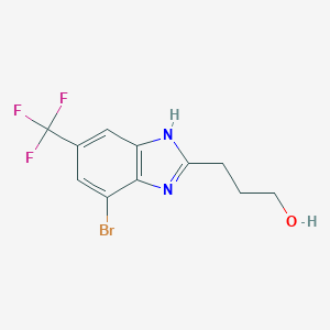 4-Bromo-2-(3-hydroxypropyl)-6-(trifluoromethyl)benzimidazole