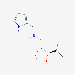 molecular formula C14H24N2O B6874007 N-[(1-methylpyrrol-2-yl)methyl]-1-[(2R,3R)-2-propan-2-yloxolan-3-yl]methanamine 