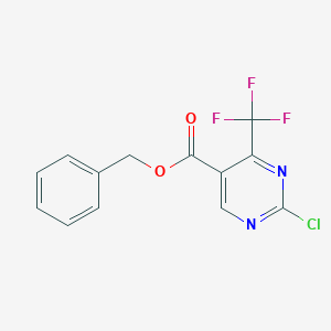 molecular formula C13H8ClF3N2O2 B068742 2-氯-4-(三氟甲基)嘧啶-5-甲酸苄酯 CAS No. 175137-29-8