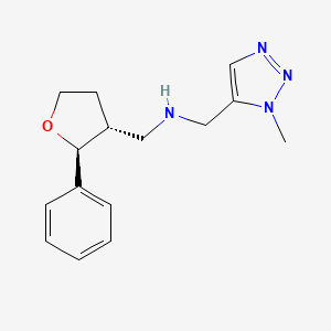 molecular formula C15H20N4O B6874246 N-[(3-methyltriazol-4-yl)methyl]-1-[(2S,3R)-2-phenyloxolan-3-yl]methanamine 