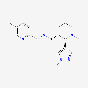 molecular formula C19H29N5 B6874350 N-methyl-1-[(2R,3S)-1-methyl-2-(1-methylpyrazol-4-yl)piperidin-3-yl]-N-[(5-methylpyridin-2-yl)methyl]methanamine 