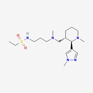 molecular formula C17H33N5O2S B6874406 N-[3-[methyl-[[(2R,3S)-1-methyl-2-(1-methylpyrazol-4-yl)piperidin-3-yl]methyl]amino]propyl]ethanesulfonamide 