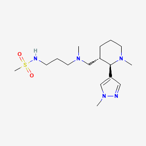 molecular formula C16H31N5O2S B6874411 N-[3-[methyl-[[(2R,3S)-1-methyl-2-(1-methylpyrazol-4-yl)piperidin-3-yl]methyl]amino]propyl]methanesulfonamide 