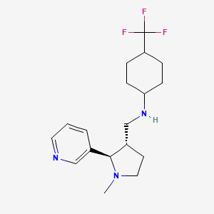molecular formula C18H26F3N3 B6874675 N-[[(2R,3S)-1-methyl-2-pyridin-3-ylpyrrolidin-3-yl]methyl]-4-(trifluoromethyl)cyclohexan-1-amine 