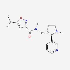 molecular formula C19H26N4O2 B6874724 N-methyl-N-[[(2R,3S)-1-methyl-2-pyridin-3-ylpyrrolidin-3-yl]methyl]-5-propan-2-yl-1,2-oxazole-3-carboxamide 
