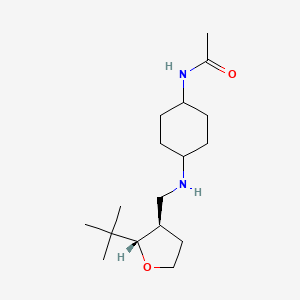 molecular formula C17H32N2O2 B6874790 N-[4-[[(2S,3R)-2-tert-butyloxolan-3-yl]methylamino]cyclohexyl]acetamide 