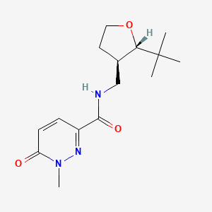 molecular formula C15H23N3O3 B6874809 N-[[(2S,3R)-2-tert-butyloxolan-3-yl]methyl]-1-methyl-6-oxopyridazine-3-carboxamide 