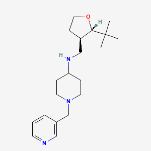 molecular formula C20H33N3O B6874816 N-[[(2S,3R)-2-tert-butyloxolan-3-yl]methyl]-1-(pyridin-3-ylmethyl)piperidin-4-amine 