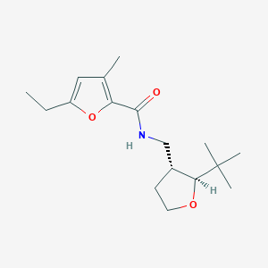 molecular formula C17H27NO3 B6874831 N-[[(2S,3R)-2-tert-butyloxolan-3-yl]methyl]-5-ethyl-3-methylfuran-2-carboxamide 