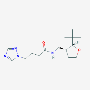 molecular formula C15H26N4O2 B6874840 N-[[(2S,3R)-2-tert-butyloxolan-3-yl]methyl]-4-(1,2,4-triazol-1-yl)butanamide 