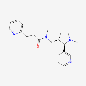 molecular formula C20H26N4O B6875192 N-methyl-N-[[(2R,3S)-1-methyl-2-pyridin-3-ylpyrrolidin-3-yl]methyl]-3-pyridin-2-ylpropanamide 