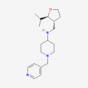 molecular formula C19H31N3O B6875320 N-[[(2R,3R)-2-propan-2-yloxolan-3-yl]methyl]-1-(pyridin-4-ylmethyl)piperidin-4-amine 
