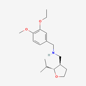 molecular formula C18H29NO3 B6875330 N-[(3-ethoxy-4-methoxyphenyl)methyl]-1-[(2R,3R)-2-propan-2-yloxolan-3-yl]methanamine 