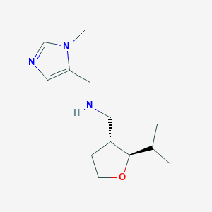 molecular formula C13H23N3O B6875352 N-[(3-methylimidazol-4-yl)methyl]-1-[(2R,3R)-2-propan-2-yloxolan-3-yl]methanamine 
