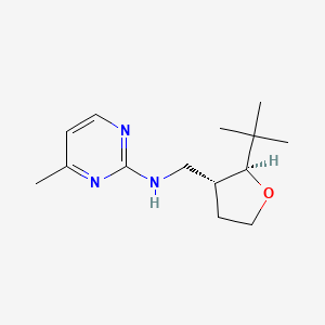 molecular formula C14H23N3O B6875378 N-[[(2S,3R)-2-tert-butyloxolan-3-yl]methyl]-4-methylpyrimidin-2-amine 