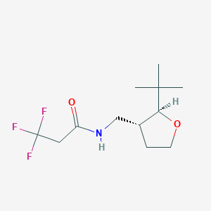 molecular formula C12H20F3NO2 B6875487 N-[[(2S,3R)-2-tert-butyloxolan-3-yl]methyl]-3,3,3-trifluoropropanamide 