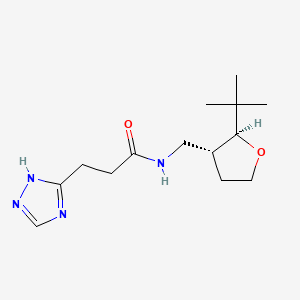 molecular formula C14H24N4O2 B6875508 N-[[(2S,3R)-2-tert-butyloxolan-3-yl]methyl]-3-(1H-1,2,4-triazol-5-yl)propanamide 