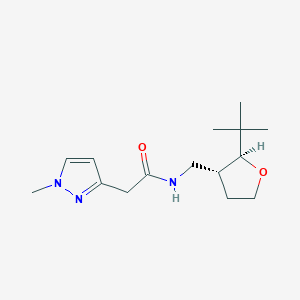 molecular formula C15H25N3O2 B6875511 N-[[(2S,3R)-2-tert-butyloxolan-3-yl]methyl]-2-(1-methylpyrazol-3-yl)acetamide 
