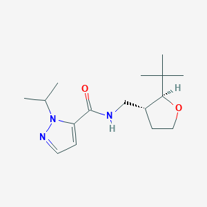 molecular formula C16H27N3O2 B6875523 N-[[(2S,3R)-2-tert-butyloxolan-3-yl]methyl]-2-propan-2-ylpyrazole-3-carboxamide 