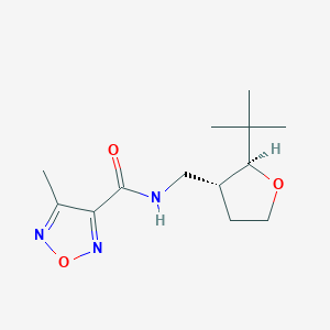 molecular formula C13H21N3O3 B6875590 N-[[(2S,3R)-2-tert-butyloxolan-3-yl]methyl]-4-methyl-1,2,5-oxadiazole-3-carboxamide 