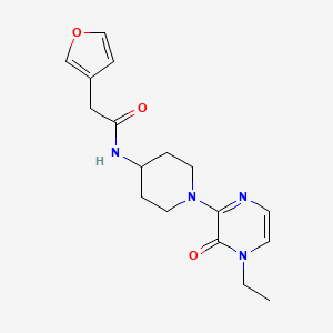 molecular formula C17H22N4O3 B6875716 N-[1-(4-ethyl-3-oxopyrazin-2-yl)piperidin-4-yl]-2-(furan-3-yl)acetamide 