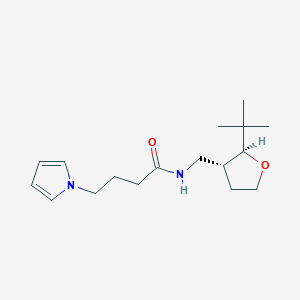 molecular formula C17H28N2O2 B6875800 N-[[(2S,3R)-2-tert-butyloxolan-3-yl]methyl]-4-pyrrol-1-ylbutanamide 