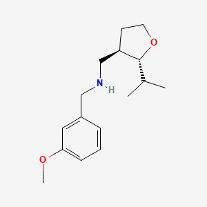 molecular formula C16H25NO2 B6875811 N-[(3-methoxyphenyl)methyl]-1-[(2R,3R)-2-propan-2-yloxolan-3-yl]methanamine 