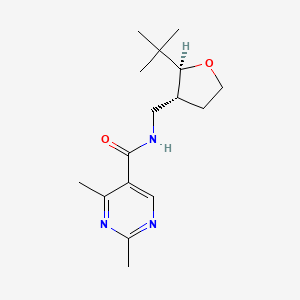 molecular formula C16H25N3O2 B6875818 N-[[(2S,3R)-2-tert-butyloxolan-3-yl]methyl]-2,4-dimethylpyrimidine-5-carboxamide 