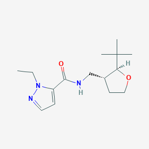 molecular formula C15H25N3O2 B6875833 N-[[(2S,3R)-2-tert-butyloxolan-3-yl]methyl]-2-ethylpyrazole-3-carboxamide 
