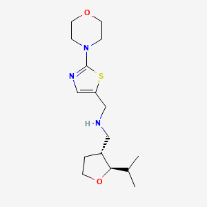molecular formula C16H27N3O2S B6875894 N-[(2-morpholin-4-yl-1,3-thiazol-5-yl)methyl]-1-[(2R,3R)-2-propan-2-yloxolan-3-yl]methanamine 