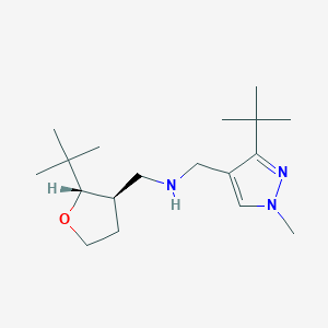 molecular formula C18H33N3O B6875905 N-[(3-tert-butyl-1-methylpyrazol-4-yl)methyl]-1-[(2S,3R)-2-tert-butyloxolan-3-yl]methanamine 