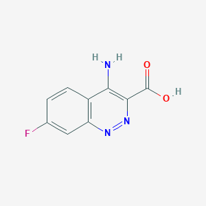 3-Cinnolinecarboxylic acid, 4-amino-7-fluoro-, hydrate