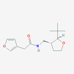 molecular formula C15H23NO3 B6876374 N-[[(2S,3R)-2-tert-butyloxolan-3-yl]methyl]-2-(furan-3-yl)acetamide 