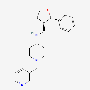 molecular formula C22H29N3O B6876579 N-[[(2S,3R)-2-phenyloxolan-3-yl]methyl]-1-(pyridin-3-ylmethyl)piperidin-4-amine 