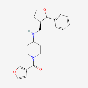 molecular formula C21H26N2O3 B6876585 furan-3-yl-[4-[[(2S,3R)-2-phenyloxolan-3-yl]methylamino]piperidin-1-yl]methanone 