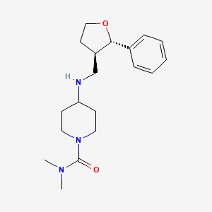 molecular formula C19H29N3O2 B6876593 N,N-dimethyl-4-[[(2S,3R)-2-phenyloxolan-3-yl]methylamino]piperidine-1-carboxamide 