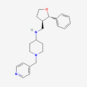 molecular formula C22H29N3O B6876603 N-[[(2S,3R)-2-phenyloxolan-3-yl]methyl]-1-(pyridin-4-ylmethyl)piperidin-4-amine 