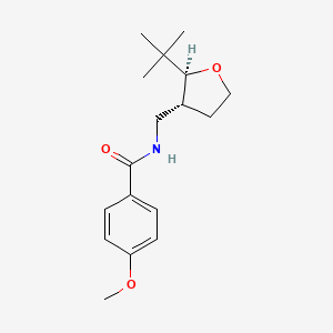 molecular formula C17H25NO3 B6876608 N-[[(2S,3R)-2-tert-butyloxolan-3-yl]methyl]-4-methoxybenzamide 