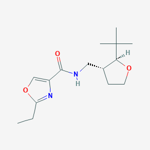molecular formula C15H24N2O3 B6876609 N-[[(2S,3R)-2-tert-butyloxolan-3-yl]methyl]-2-ethyl-1,3-oxazole-4-carboxamide 