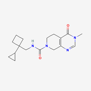 molecular formula C17H24N4O2 B6876618 N-[(1-cyclopropylcyclobutyl)methyl]-3-methyl-4-oxo-6,8-dihydro-5H-pyrido[3,4-d]pyrimidine-7-carboxamide 