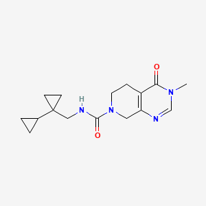molecular formula C16H22N4O2 B6876626 N-[(1-cyclopropylcyclopropyl)methyl]-3-methyl-4-oxo-6,8-dihydro-5H-pyrido[3,4-d]pyrimidine-7-carboxamide 