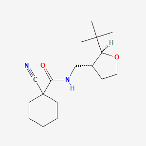 molecular formula C17H28N2O2 B6876872 N-[[(2S,3R)-2-tert-butyloxolan-3-yl]methyl]-1-cyanocyclohexane-1-carboxamide 