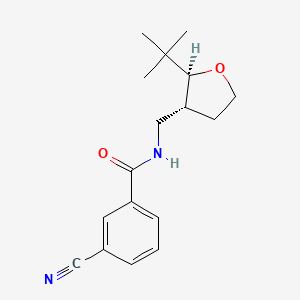 molecular formula C17H22N2O2 B6876929 N-[[(2S,3R)-2-tert-butyloxolan-3-yl]methyl]-3-cyanobenzamide 