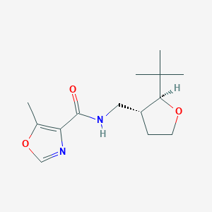 molecular formula C14H22N2O3 B6876939 N-[[(2S,3R)-2-tert-butyloxolan-3-yl]methyl]-5-methyl-1,3-oxazole-4-carboxamide 