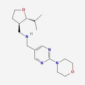 molecular formula C17H28N4O2 B6877007 N-[(2-morpholin-4-ylpyrimidin-5-yl)methyl]-1-[(2R,3R)-2-propan-2-yloxolan-3-yl]methanamine 