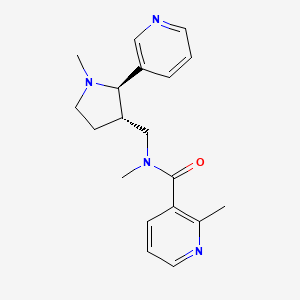 molecular formula C19H24N4O B6877025 N,2-dimethyl-N-[[(2R,3S)-1-methyl-2-pyridin-3-ylpyrrolidin-3-yl]methyl]pyridine-3-carboxamide 