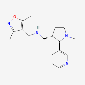 molecular formula C17H24N4O B6877039 N-[(3,5-dimethyl-1,2-oxazol-4-yl)methyl]-1-[(2R,3S)-1-methyl-2-pyridin-3-ylpyrrolidin-3-yl]methanamine 