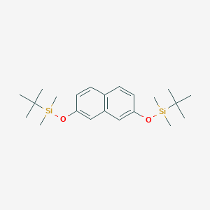 molecular formula C22H36O2Si2 B068772 2,7-Bis(tert-butyldimethylsilanyloxy)naphthalene CAS No. 178161-06-3