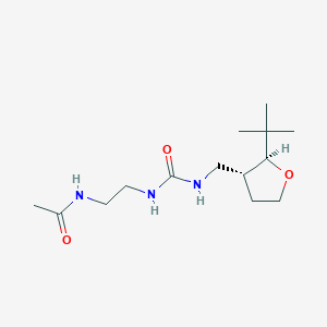 molecular formula C14H27N3O3 B6877500 N-[2-[[(2S,3R)-2-tert-butyloxolan-3-yl]methylcarbamoylamino]ethyl]acetamide 